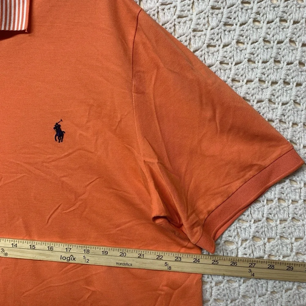 Polo Golf Ralph Lauren Shirt‎ Men XL Orange Pima Cotton Blend Polo Pro Fit